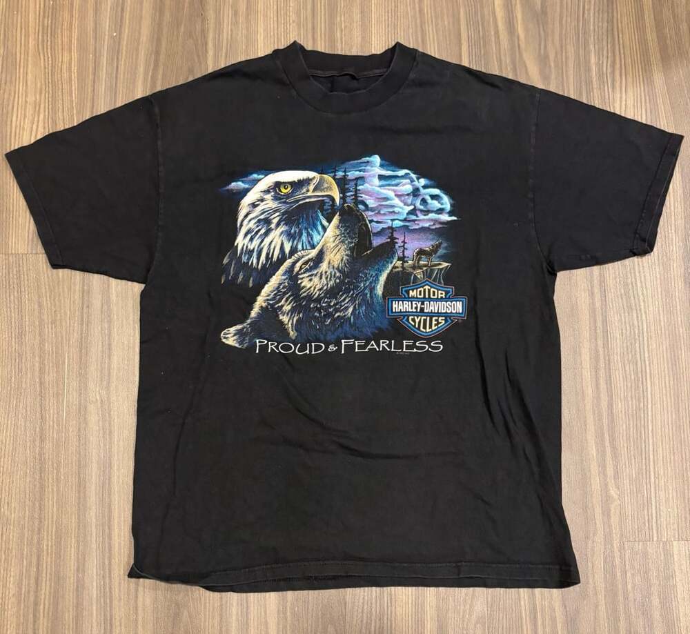 Harley-Davidson Proud And Fearless T-Shirt Black 1997